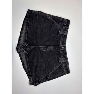 Vigoss Shorts Womens Black Denim Carpenter 2.5" Inseam New